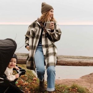 Basin and Range Long Plaid Coat